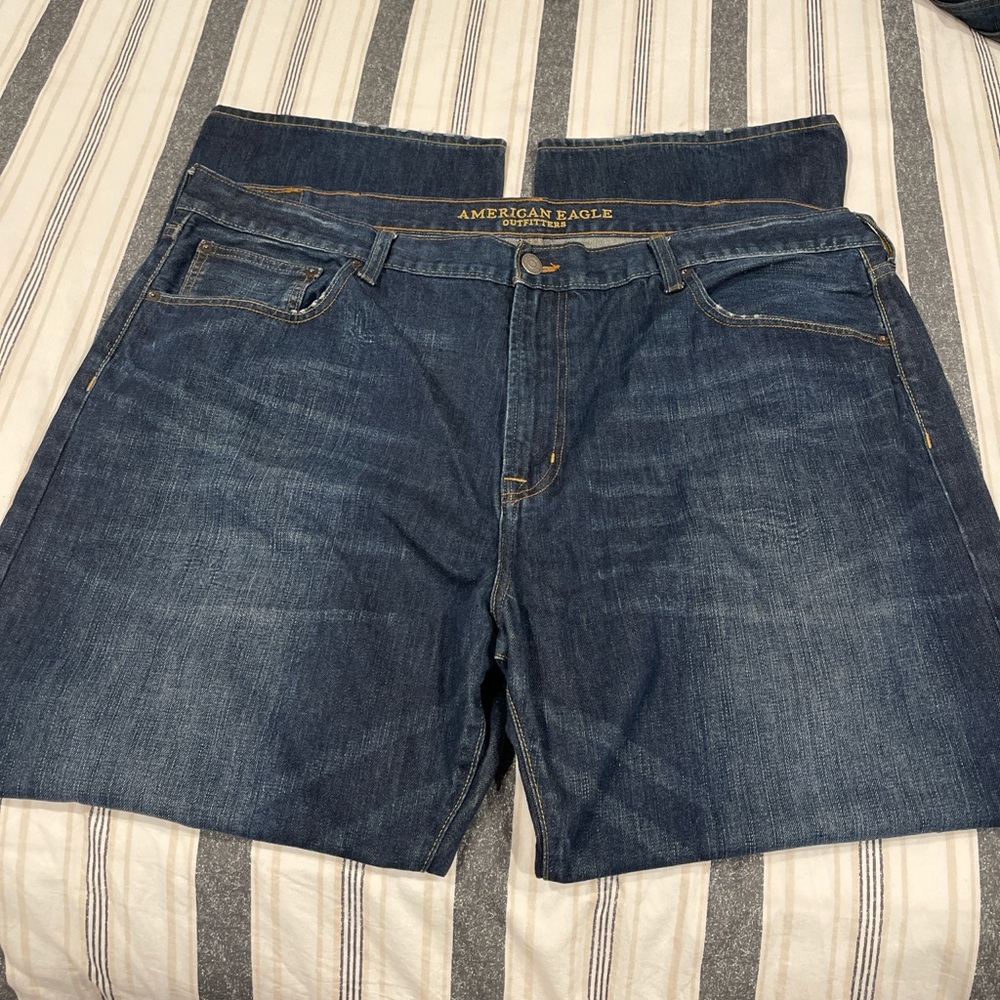 American Eagle Outfitters Men's Dark Blue Jean Shorts